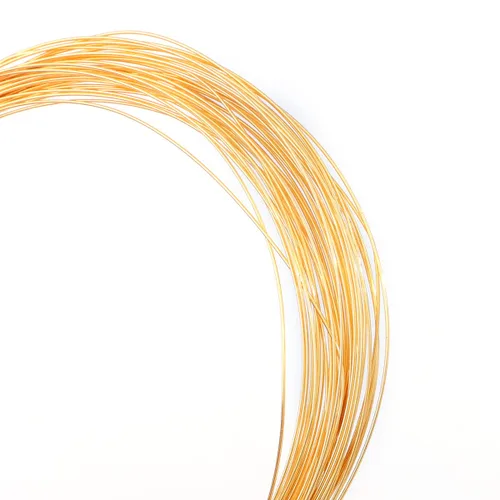 Vista 6 de Beadia - Alambre bañado en oro de 14 quilates de 0.4 mm, 10 metros de cordón de cuentas para pulseras, collares, encantos, cuentas para hacer joyas