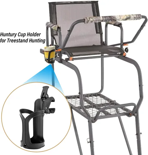 Vista 6 de Adnee 6 portavasos, soporte para árbol, caza, para caza de árboles, universal, rotación de 360 grados, para caza, bicicleta, cochecito, andador