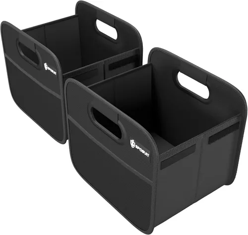 Vista 13 de Sposuit Organizador de maletero para automóvil, almacenamiento plegable de 70 litros con 11 bolsillos y asas reforzadas, organizadores de maletero