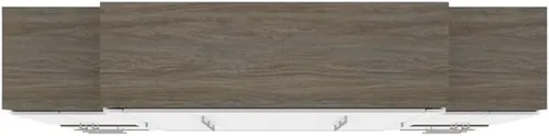 Vista 6 de Atlin Designs Cama Murphy de madera moderna de 104 pulgadas con 2 armarios de almacenamiento en blanco