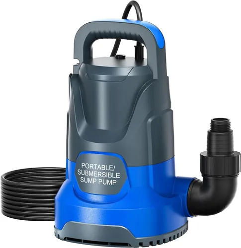 Vista 9 de Bomba de sumidero 1.5HP Bomba de agua sumergible 6300GPH eléctrica Naranja
