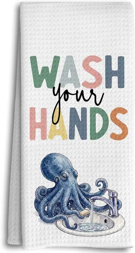 Vista 21 de Decoración de baño para niños, toallas y accesorios, decoración de cocina para niños pequeños, lávate las manos, toallas de cocina negras bohemias