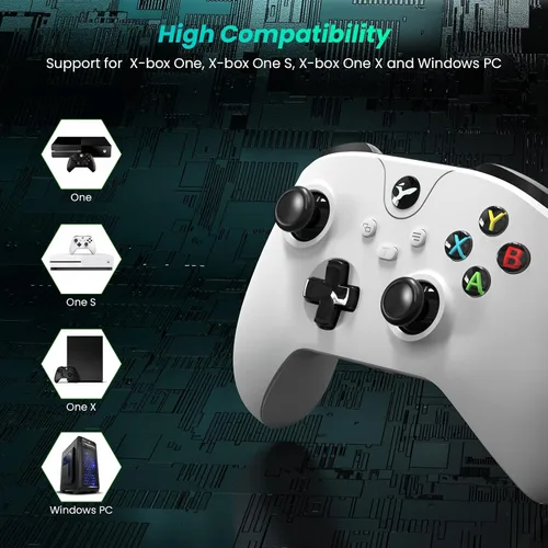 Vista 3 de YCCSKY Controlador con cable para Xbox OneXbox Series XS controlador de juegos de PC compatible con Windows 111087 Gamepad con conector de audio