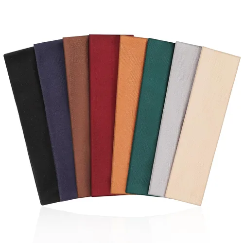 Vista 8 de Fishinsea Paquete de 8 diademas deportivas para mujer, tela elástica suave antideslizante, bandas para el cabello para entrenamiento diario, yoga