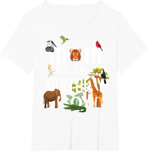 Vista 93 de Camiseta de fiesta de animales con temática de zoológico para niño de cumpleaños, Negro