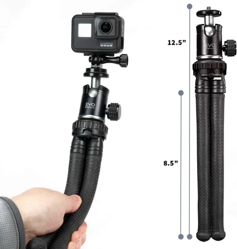 Vista 4 de EVO Gimbals GS-Flex Mini Trípode Flexible de Pierna para Cámaras DSLR y sin espejo de hasta 6.6 lbs Incluye cabezal de bola giratorio de aluminio