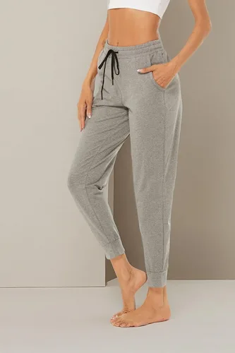 Vista 7 de AvaCostume Pantalones deportivos ligeros de algodón para mujer, pantalones deportivos de yoga, pantalones casuales con bolsillos