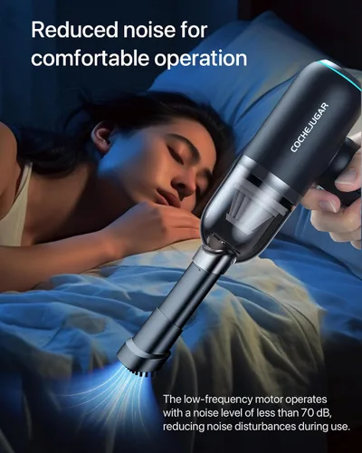 Vista 8 de Aspiradora portátil inalámbrica de mano, 18KPA 4 en 1, aspiradora magnética de mano inalámbrica con luz LED, tiempo de funcionamiento de 30 minutos