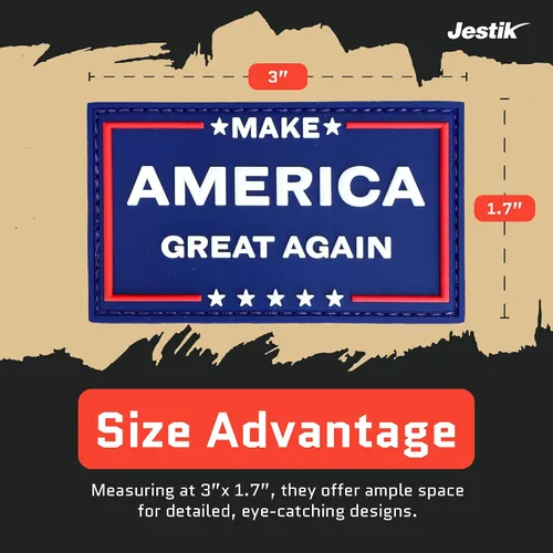 Vista 4 de Jestik Parche de PVC, Parches Divertidos, Parche de Moral Táctico Humorístico con cierre de velcro, bonitos parches para mochilas, uniformes America
