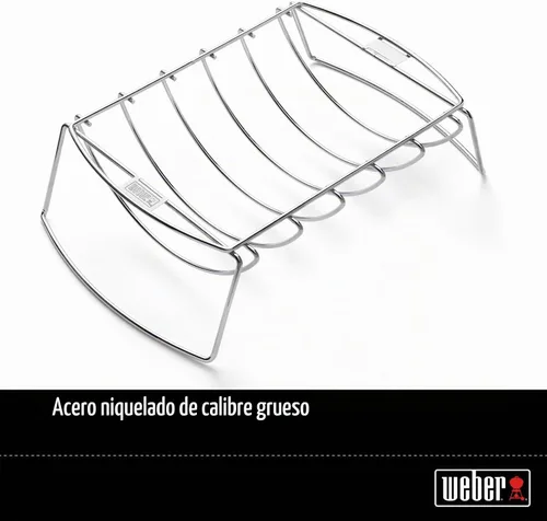 Vista 4 de Weber 6469 costilla original y soporte asado