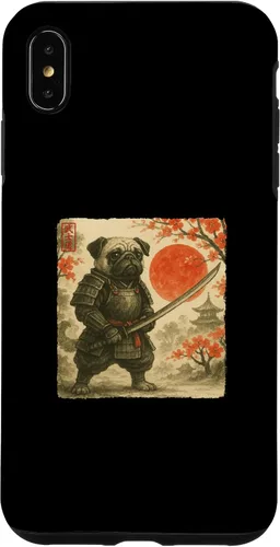 Vista 11 de Pug Samurai Japanese Warrior Costume Sumi-e Art Funny Case for iPhone 17