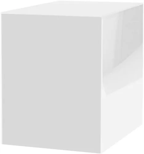 Vista 14 de Caja elevadora de acrílico de 12 x 12 x 9 pulgadas con un lado abierto sin tapa, negro brillante, versátil cubo cuadrado de almacenamiento