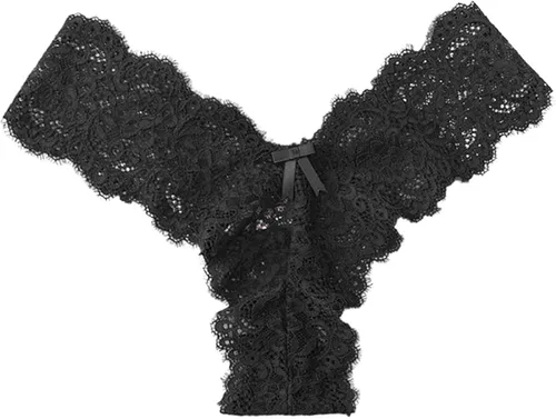 Vista 2 de MASKE Bragas sexys para mujer traviesas para sexojuego ribete de encaje transparente descarado cruzado corte francés bikinis