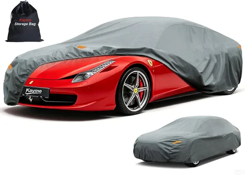 Vista 142 de Kayme Funda de Coche de Servicio Pesado Impermeable para Todo Tipo de Clima, Ajuste Personalizado para Tesla Model S, Cubierta Exterior Completa