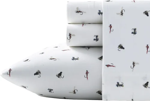 Vista 22 de Eddie Bauer - Juego de sábanas individuales, sábanas de percal de algodón, frescas y frescas, ideales para dormitorio