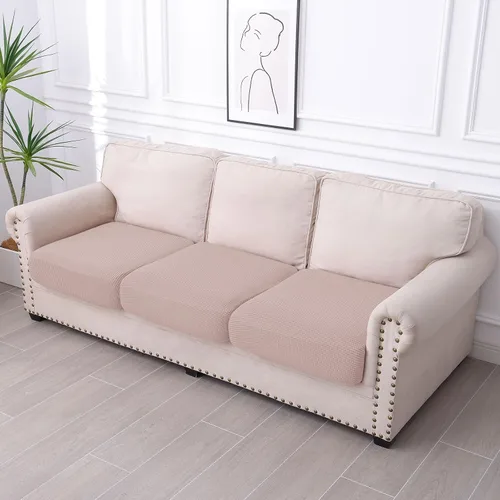 Vista 38 de hyha Fundas impermeables para sofá seccional, fundas de cojín Beige