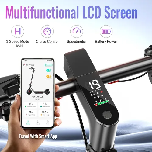 Vista 2 de LIEAGLE Scooter eléctrico para adultos 8.5" neumáticos sólidos 21 MPH Negro