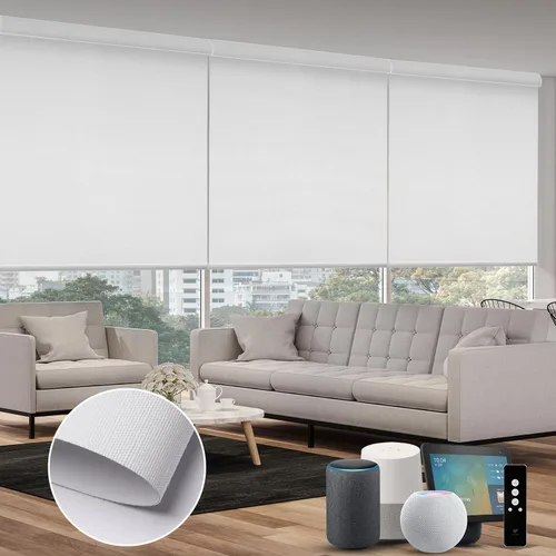 Vista 39 de SmartWings Persianas Motorizadas con Filtro de Luz, Compatible con Matter Thread Homekit Z-Wave Alexa Google, Persianas con 70% de Opacidad Safari