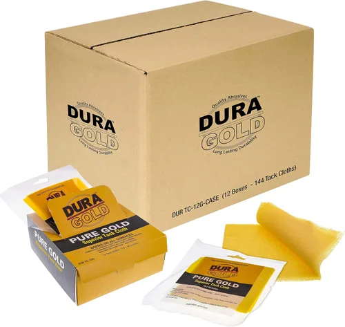 Vista 9 de Dura-Gold - Paño de tachuela superior de oro puro (paquete de 12), carpintería, pintura automotriz, pintura de autocuerpo, paños para pintores