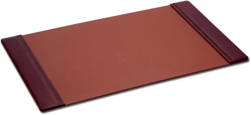 Vista 18 de DACASSO Tapete clásico de cuero para escritorio con rieles laterales - Secante de escritorio de cuero de lujo para escribir - Protector acolchado