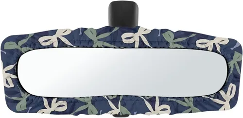 Vista 29 de Funda para espejo retrovisor de automóvil con estampado de vaca negro, protector de espejo retrovisor automático elástico