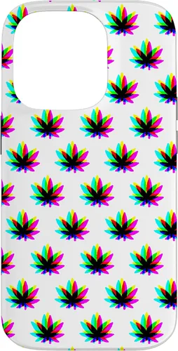 Vista 17 de Funda para iPhone 13 Pro Max Weed Pattern Colorido Psicodélico Marihuana Cannabis Stoner Case
