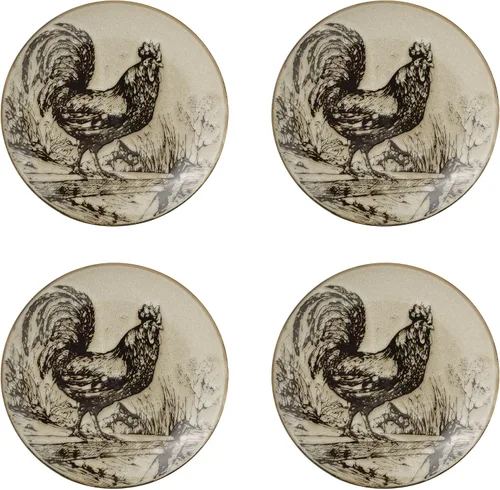 Vista 5 de Pfaltzgraff Homespun Rooster - Juego de vajilla de 16 piezas, servicio para 4, color marrón