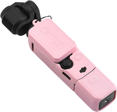 Vista 4 de Funda protectora de silicona para DJI Osmo Pocket 3 Funda de silicona Funda protectora Gimbal de mano Accesorios de cámara de acción (rosa)