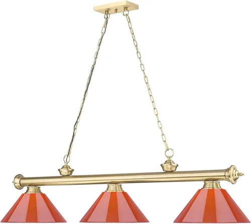 Vista 3 de Z-Lite 2306-3-PRD Cordon - Lámpara de billar de 3 luces de 14 pulgadas de ancho con tonos rojos