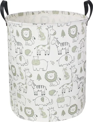 Vista 26 de CLOCOR Cesta de lavandería para niños, contenedor de almacenamiento de tela plegable, cesta de guardería para niños, cubo de juguetes para niños