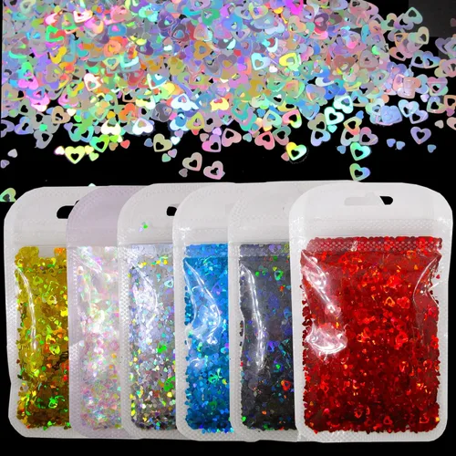 Vista 8 de LoveOurHome 2.12 oz con forma de mariposa, copos de purpurina gruesos, Mylar holográfico, lentejuelas, confeti, destellos, manicura, decoración
