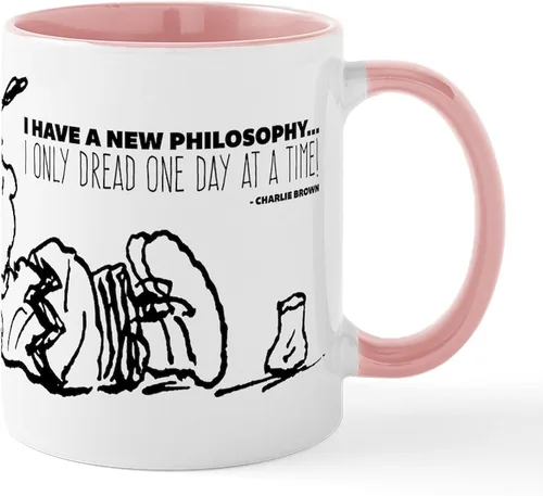 Vista 29 de CafePress Charlie Brown Philosophy Mug - Taza de café de cerámica de 11 oz (11.0 fl oz)