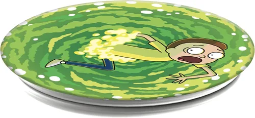 Vista 3 de PopSockets: Agarre plegable y soporte para teléfonos y tabletas - Rick & Morty - Morty