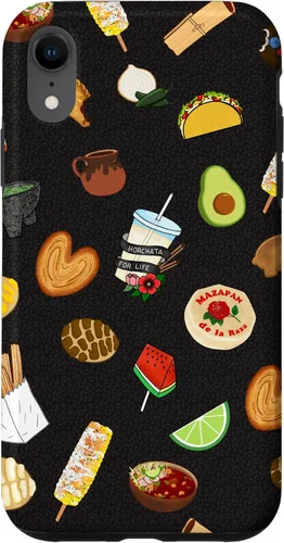 Vista 24 de Funda para iPhone 14 Pro Black Antojitos Mexican Food Latino Tacos Pan Dulce