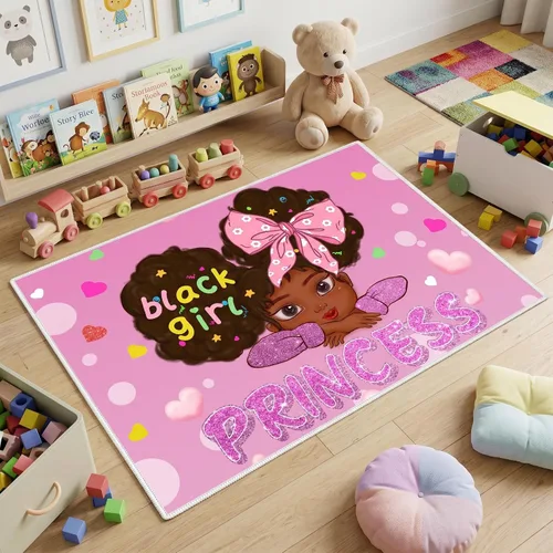 Vista 31 de Alfombra de gato para habitación de niñas, diseño de dibujos animados, decoración para dormitorio, bonita alfombra de área de gatos, alfombras