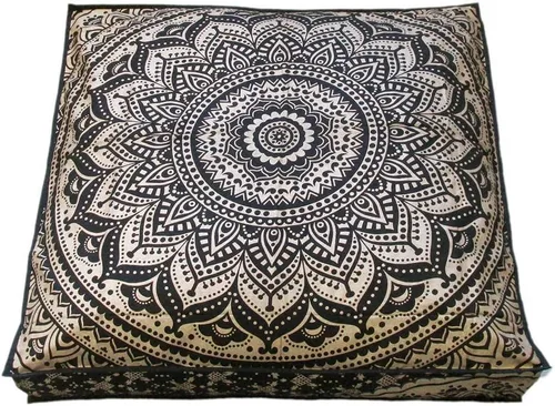 Vista 16 de ICC - Funda de cojín cuadrada grande de algodón con diseño de mandala, funda de almohada hippie, funda de almohada para el suelo con cremallera