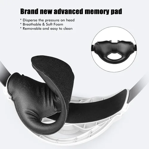Vista 3 de Aixoto Head Strap for Oculus Quest 2Meta Updated Adjustable Halo Strap Replacement for Elite Strap Less Pressure on Your Face Comfortable VR