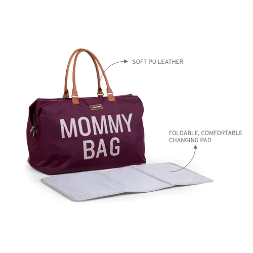 Vista 6 de Childhome Bolsa de pañales original para mamá, bolsa grande para viajes y hospital, imprescindible para el embarazo (berenjena)