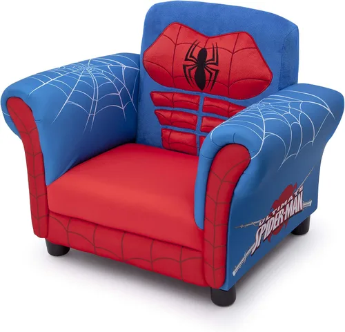 Vista 5 de Delta Children Silla tapizada figural, Marvel Spider Man (azul, rojo)