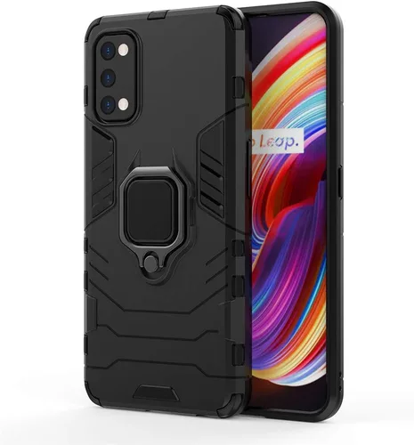 Vista 5 de LuluMain - Funda compatible con Realme7 Pro, soporte de anillo de metal a prueba de golpes (funciona con soporte magnético para automóvil), funda