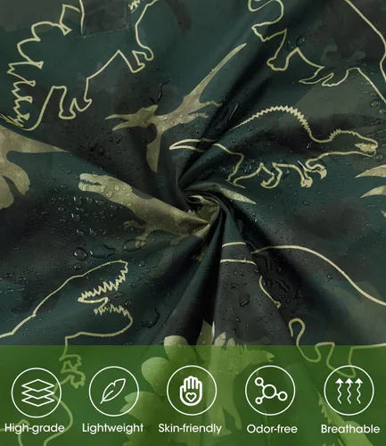 Vista 5 de WAWSAM Poncho de lluvia ligero para niños, impermeable, reutilizable