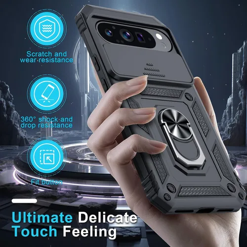 Vista 7 de Funda para cámara deslizante integrada para Google Pixel 10 Pro XL, color negro