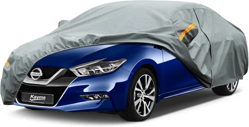 Vista 25 de Kayme Funda de Coche de Servicio Pesado Impermeable para Todo Tipo de Clima, Ajuste Personalizado para Tesla Model S, Cubierta Exterior Completa