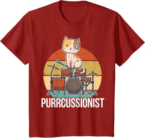 Vista 76 de Funny Percussion Drummer Drumming Drums Saying I Kitten Cat Camiseta, Negro, S