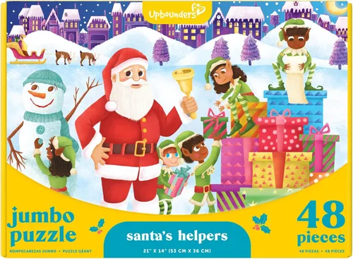 Vista 7 de Upbounders Santa's Helper's - Rompecabezas navideño de 48 piezas para niños, 4+