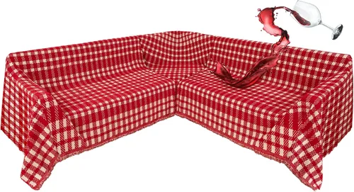 Vista 15 de Fundas de sofá seccional 100% impermeables para perros, funda de sofá de esquina en forma de L, funda de sofá de chenilla lavable, cobija moderna