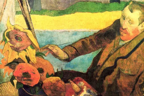 Vista 3 de Paul Gauguin Van Gogh Pintura de girasoles Van Gogh arte de pared impresionista estilo de pintura de naturaleza primavera flor decoración de pared