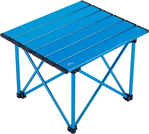 Vista 15 de iClimb - Mesa de camping ultraligera y compacta plegable con bolsa de transporte (color negro - L)