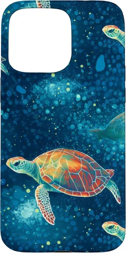 Vista 28 de iPhone 16 Magical Sea Turtles Case