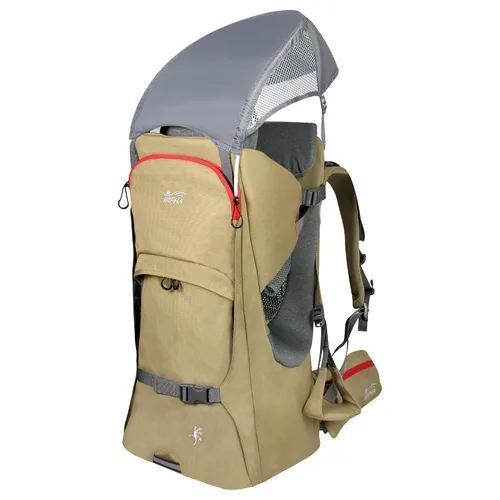 Vista 8 de WIPHA - Mochila para bebé, ergonómico, con toldo para el sol, mochila de senderismo con gran espacio de almacenamiento y bolsillo aislado, asiento